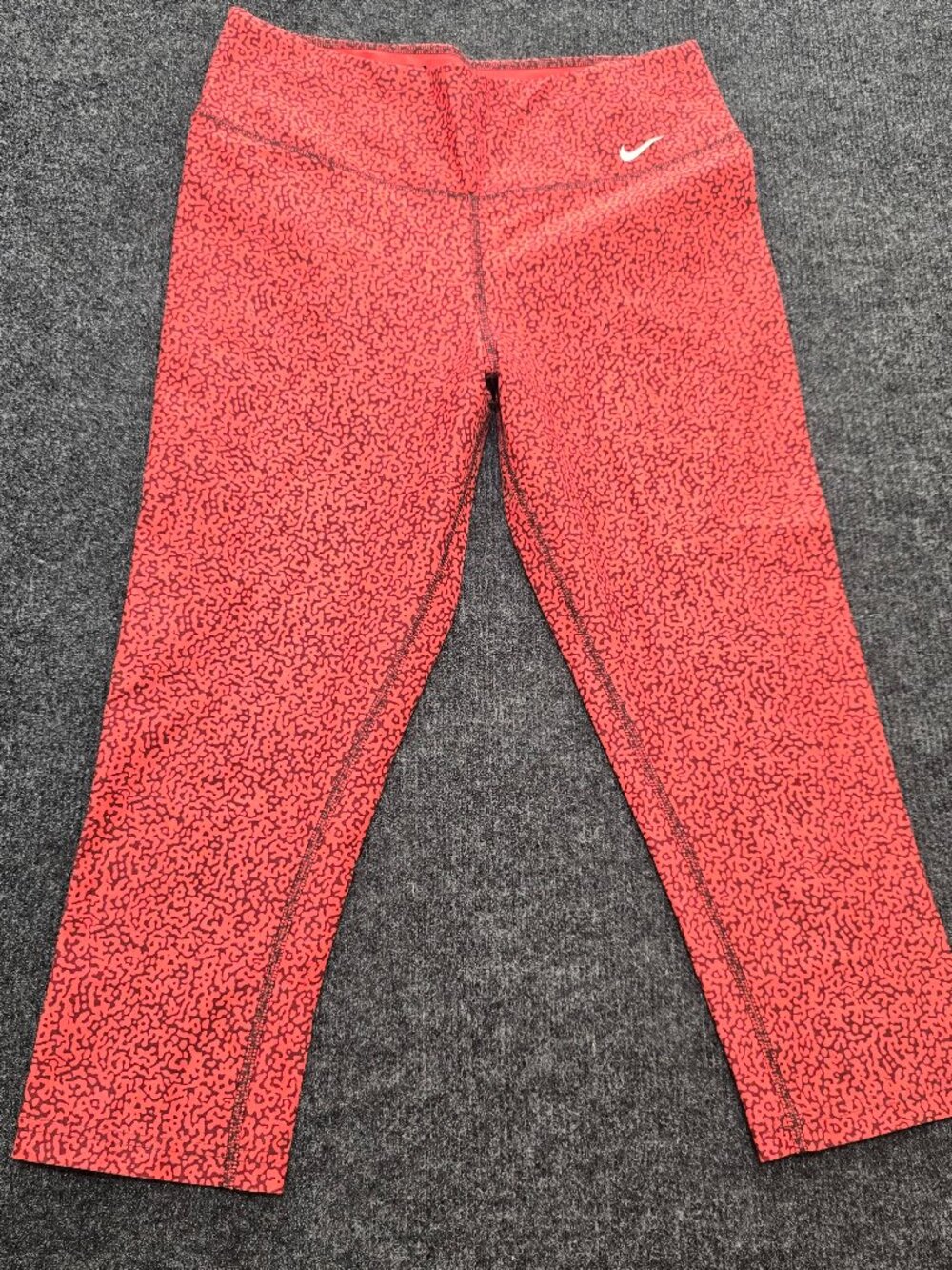 Nike Dri‑FIT Leggings Women’s Medium Coral MEZZO LAVA GLOW • Abstract Pattern Ru